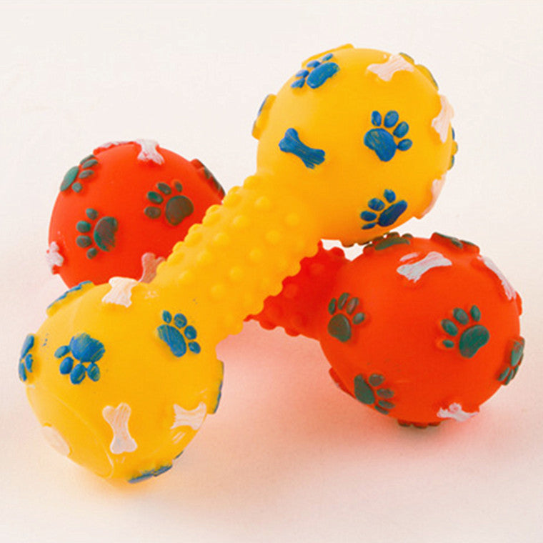 Silicone Dog Dumbbell Toy